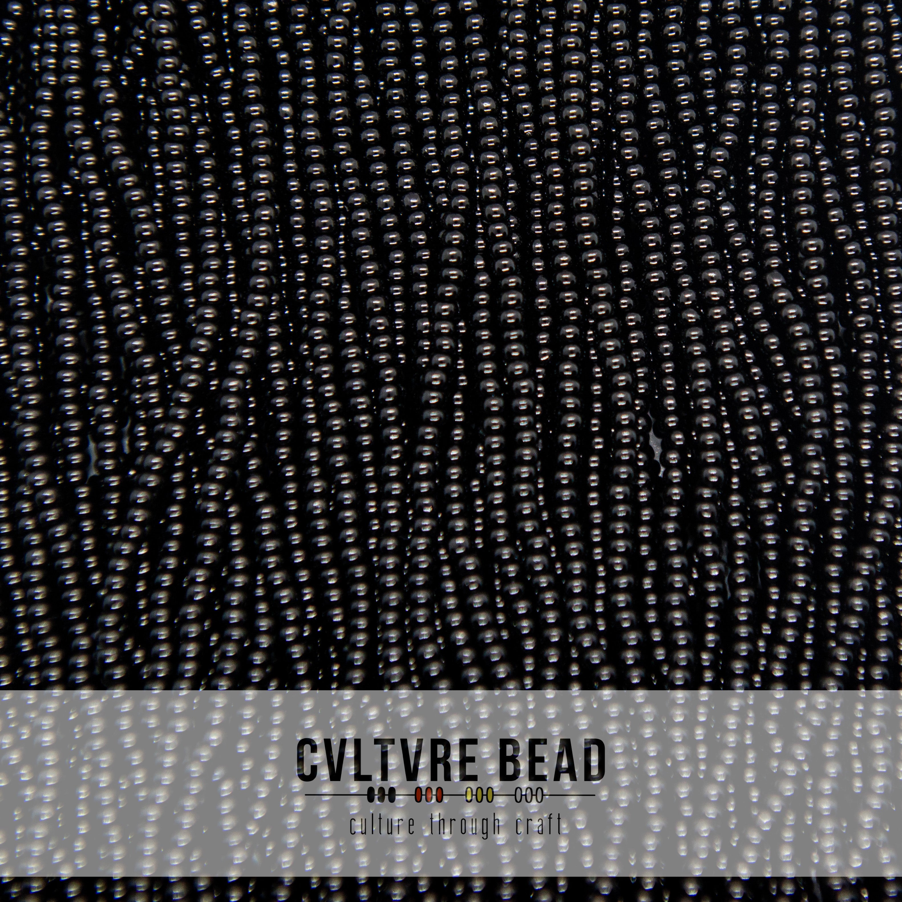 Czech Seed Bead 11/0 Jet - Hank - 18g